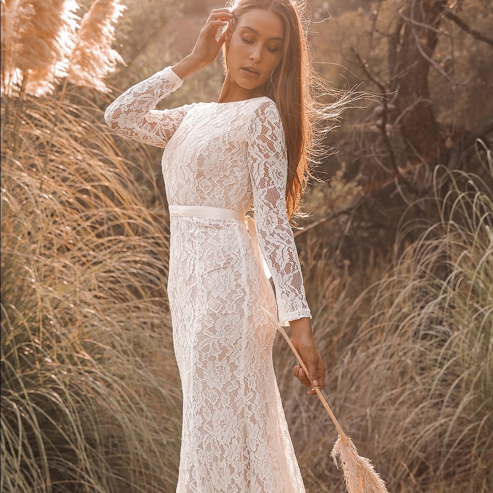 Your my forever white lace maxi dress.